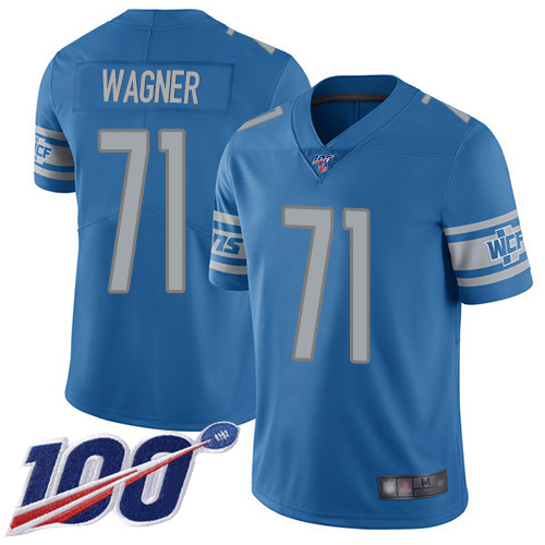 Detroit Lions Limited Blue Men Ricky Wagner Home Jersey NFL Football #71 100th Season Vapor Untouchable